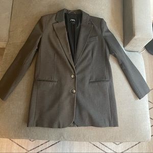 ZARA - OVERSIZED TWO-TON BROWN BLAZER
